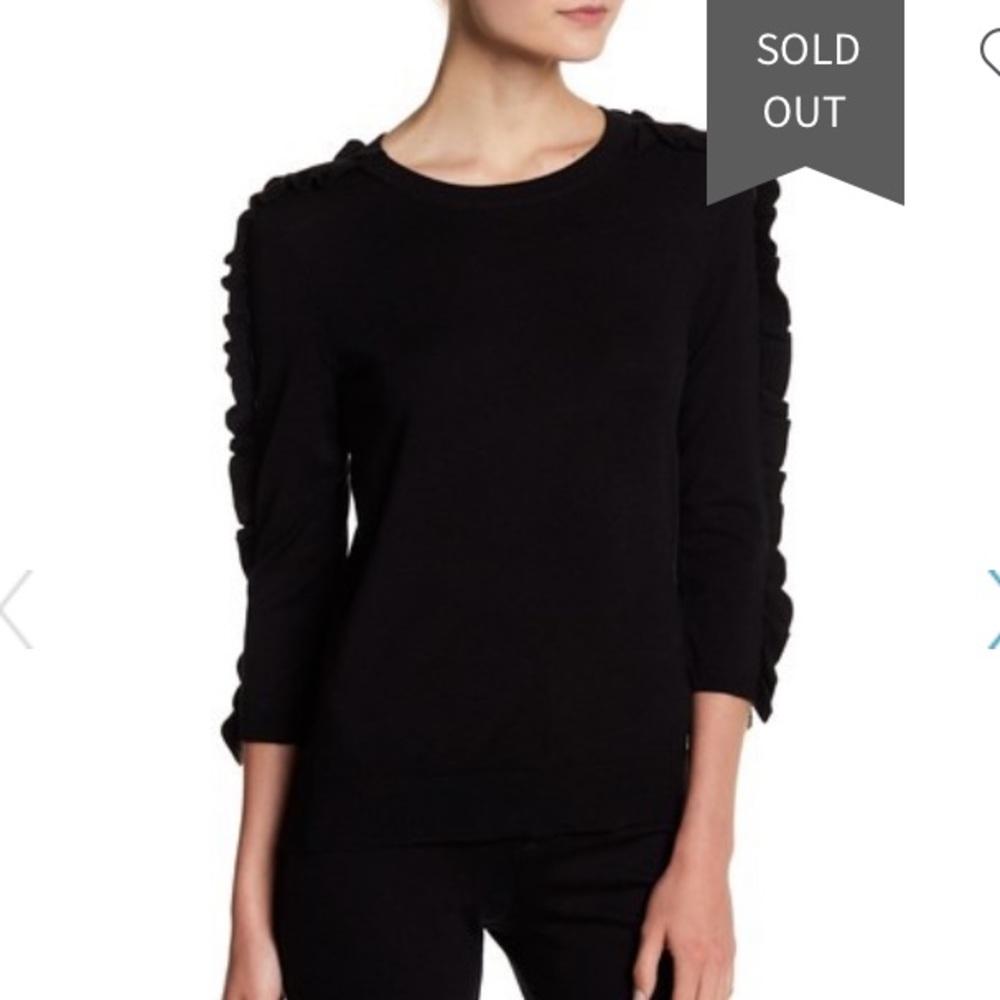 Black 3/4 Sleeve Philosophy Sweater